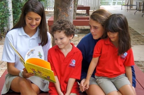 Kids Reading at Grandview Preparatory School in Boca Raton
