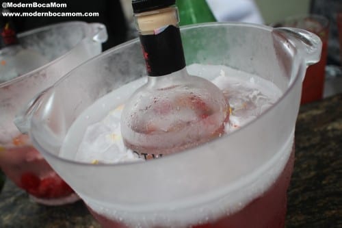 Gin cooling via liquid nitrogen