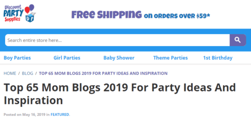 Discount Party Supplies Top 65 Mom Blogs 03 500x240 1