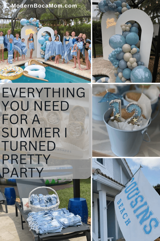Everything you need to host a Summer I Turned Pretty Party Pinterest Pin