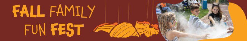 Halloween events in South Florida- Banner for Cox Science Center Fall Family Fun Fest with kids doing water play Halloween events in South Florida- Banner for Cox Science Center Fall Family Fun Fest with kids doing water play